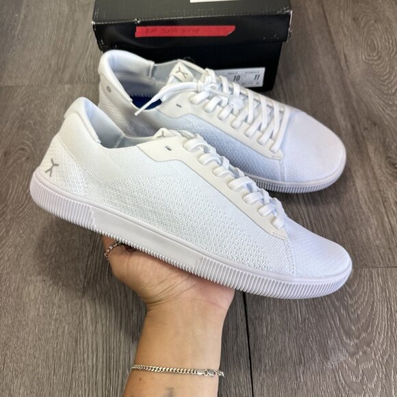 - Flux Adapt Trainer Barefoot Triple White Knit White Sole ATWW-0010 Men’s…